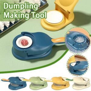 2-In-1 Manual Dumpling Maker & Dough Press Machine | Portable Samosa & Gujiya Mould Tool | Easy Kitchen DIY Pastry Accessory (Random Colour)