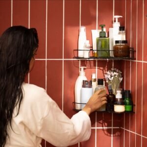 Premium Export Quality Powder Coated Corner Shelf With Seamless Screw Pair (1 Piece)