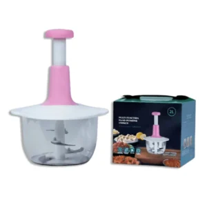 Falari Multi-Function Hand-Pushing Cooker – 2L Manual Food Chopper & Grater ( Random Color )