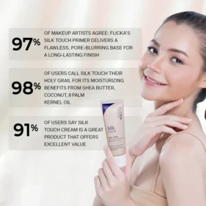 Before and after result of using pore minimizing 3-in-1 face moisturizer and primer.